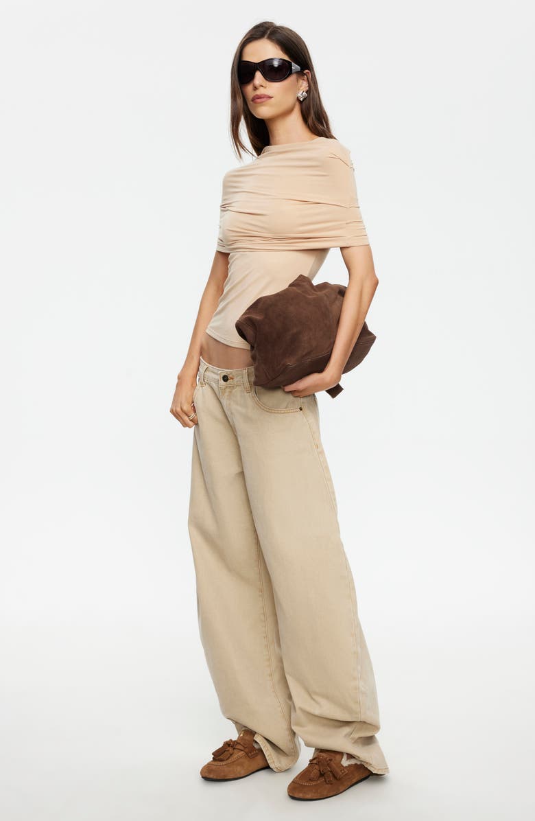 LIONESS Horsehoe Baggy Jeans, Alternate, color, Stone