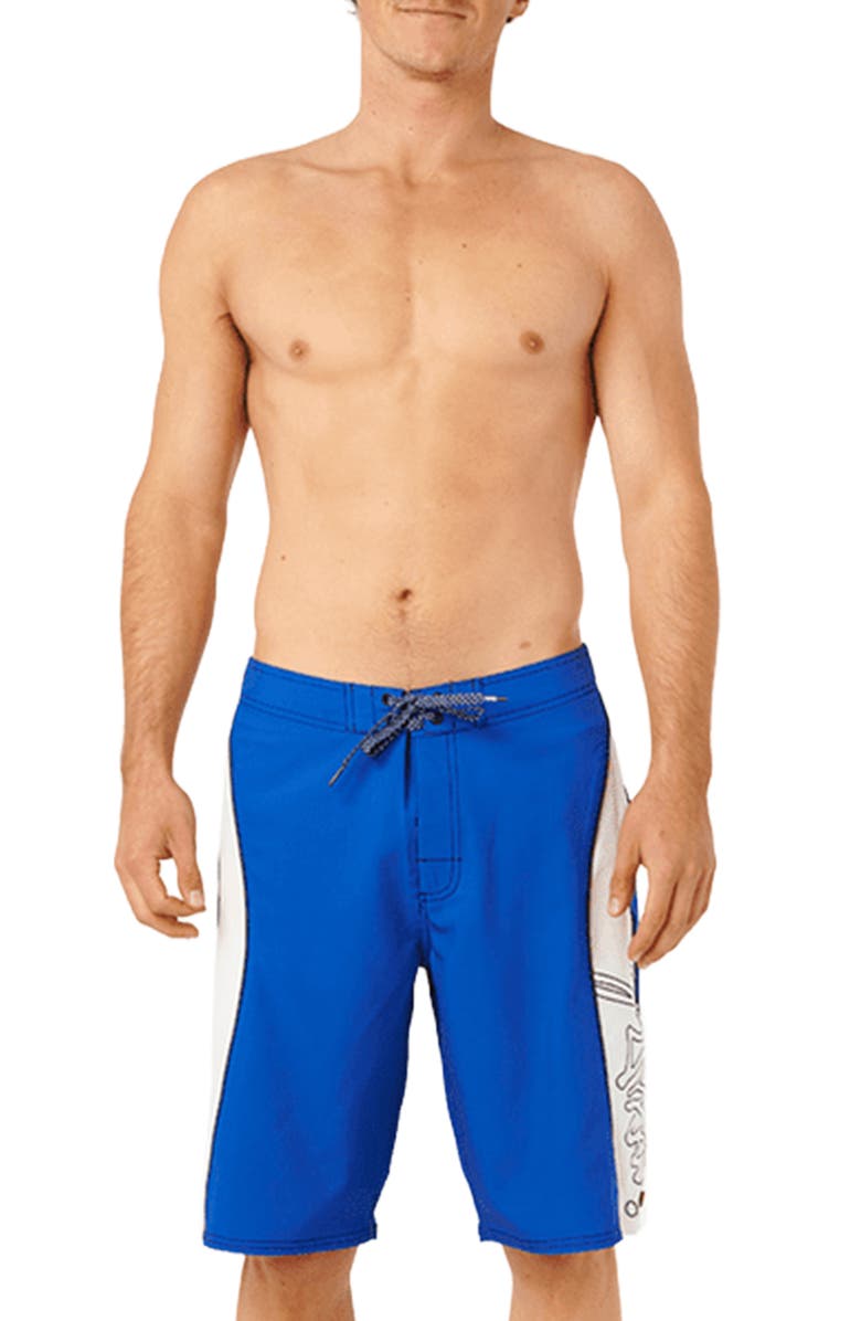 Rip Curl Mirage Panel Beater Volley Swim Trunks, Main, color, Cobalt