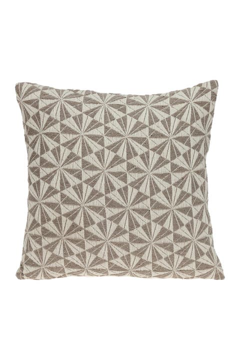 Dorri Transitional Beige Throw Pillow