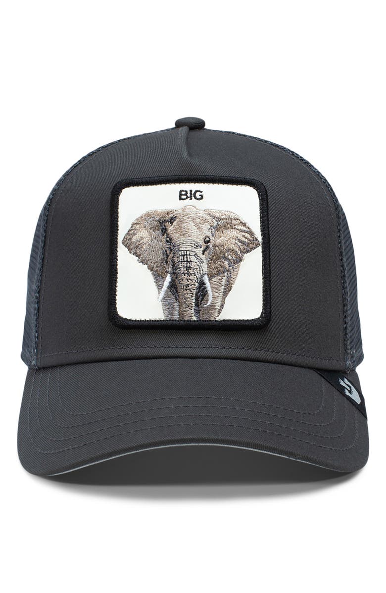 Goorin Bros. The Big Elephant Snapback Trucker Hat, Alternate, color, Charcoal