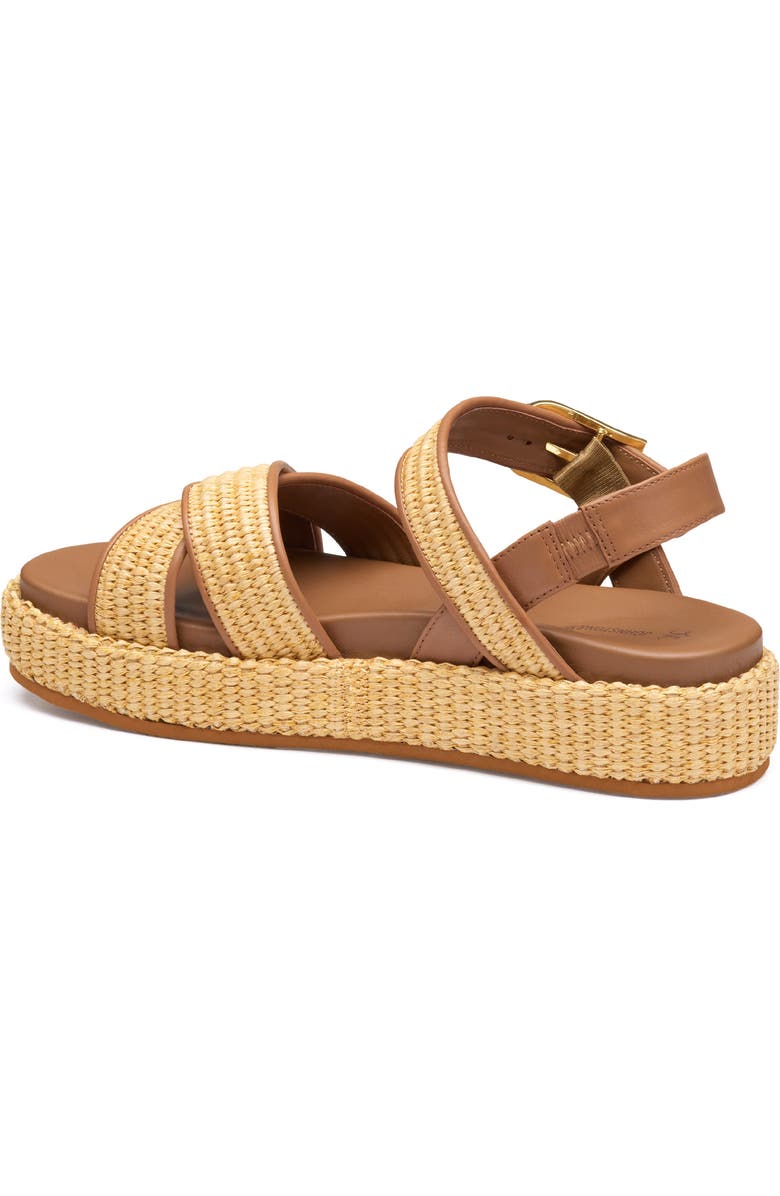 Johnston & Murphy Carli Ankle Strap Platform Sandal, Alternate, color, Cognac Nappa Leather