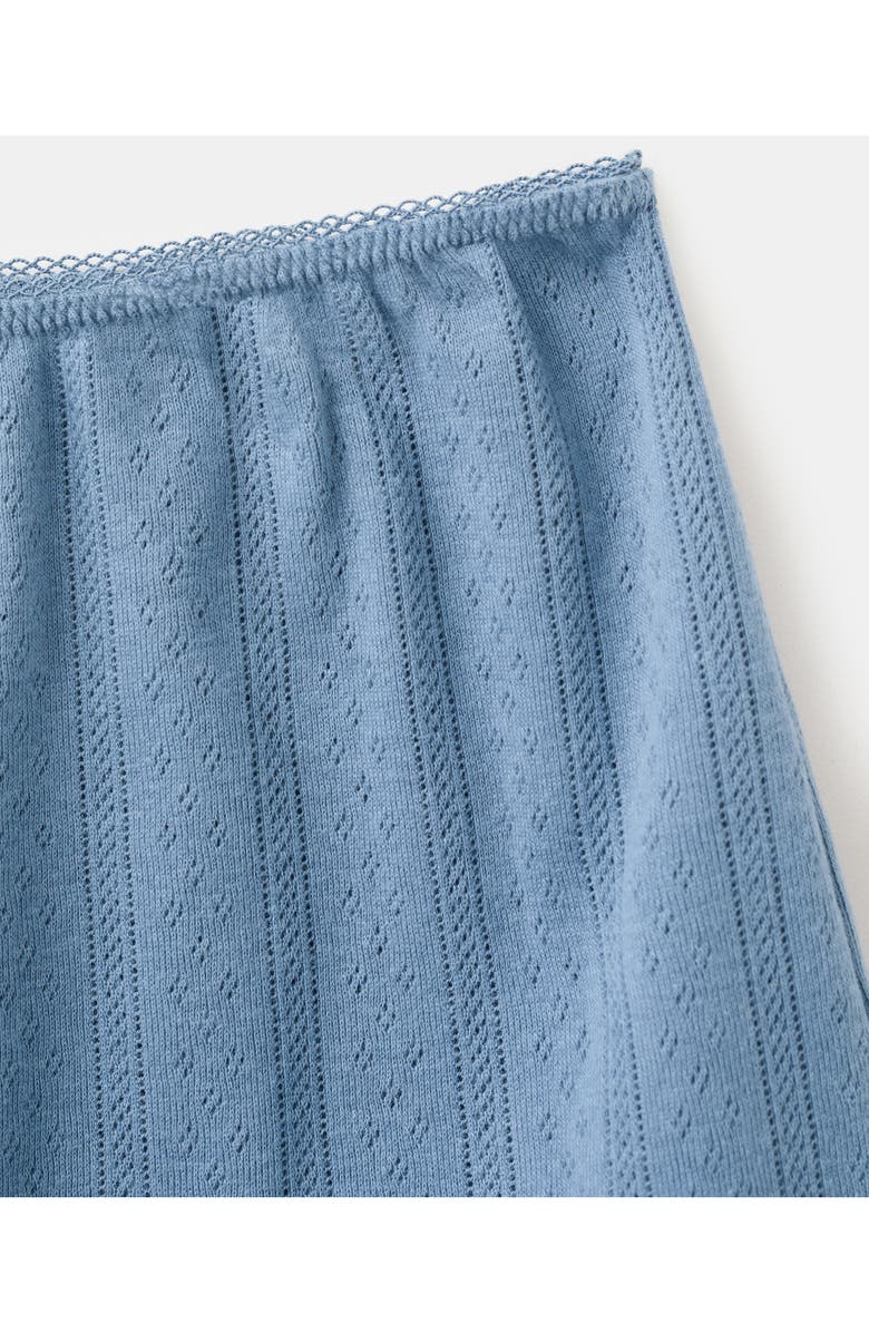 MANGO Pointelle Pajama Shorts, Alternate, color, Indigo Blue