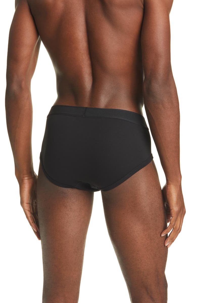 TOM FORD 2-Pack Cotton Stretch Jersey Briefs, Alternate, color, Black
