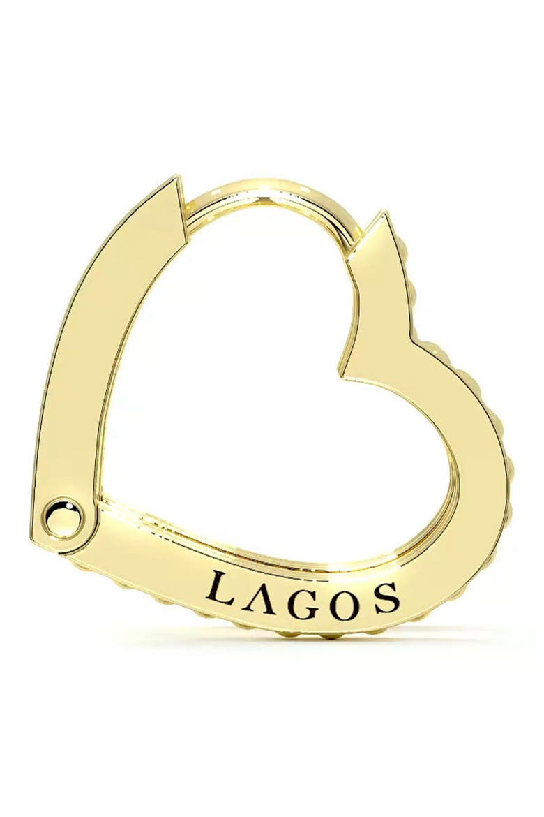 18K Gold Caviar Heart Huggie Hoop Earrings, Alternate, color, GOLD
