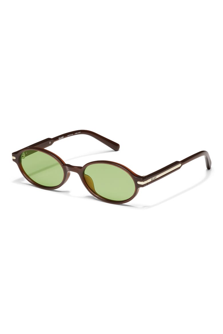Nevermind 54mm Round Sunglasses, Alternate, color, DARK BROWN/ PISTACHIO