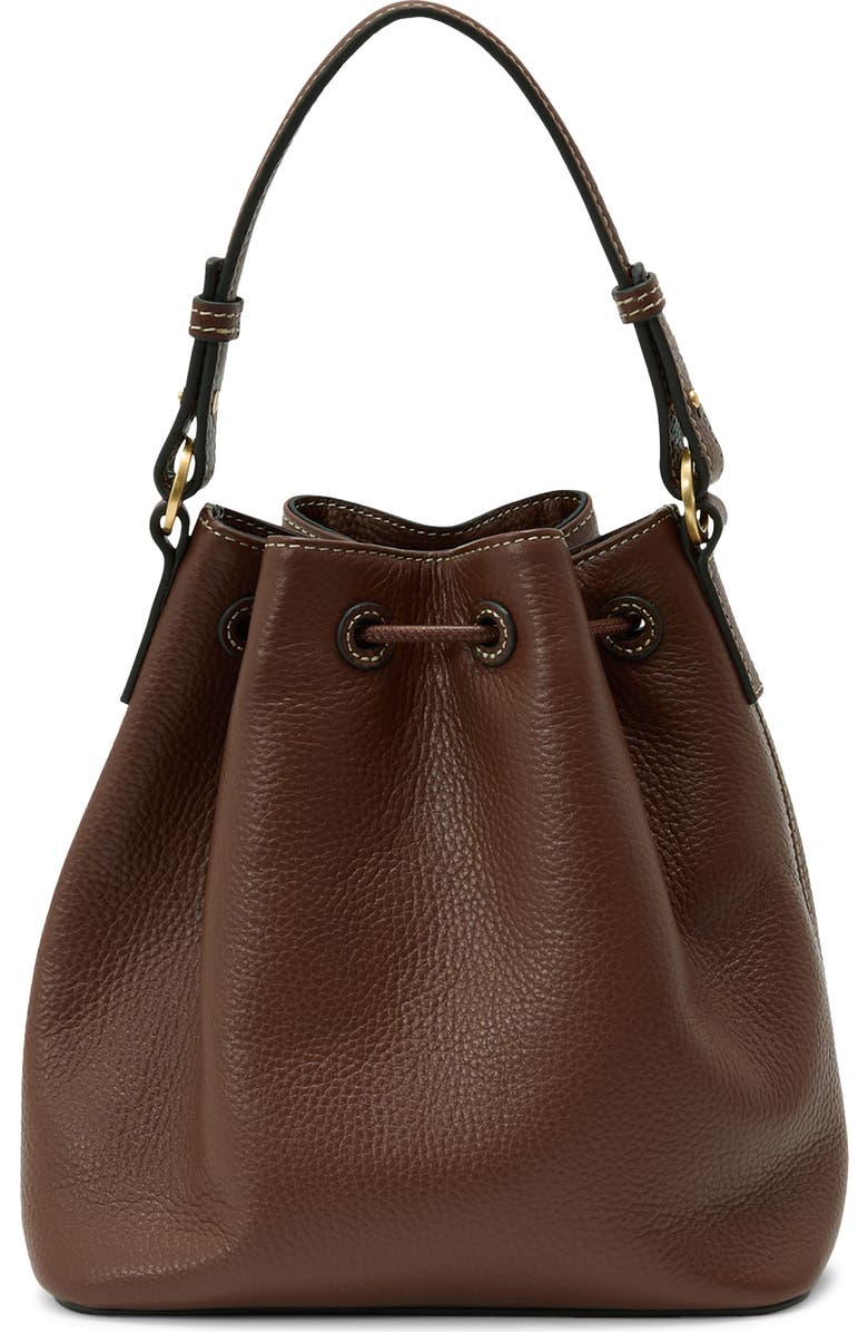 Reiss Esther Leather Bucket Bag, Alternate, color, Tan