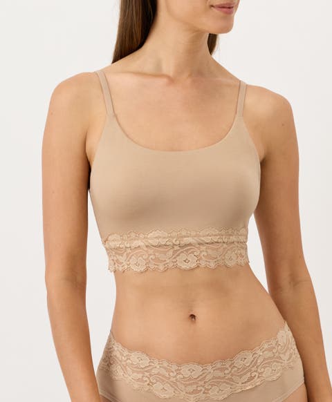 Organic Cotton Lace Modern Scoop Bralette