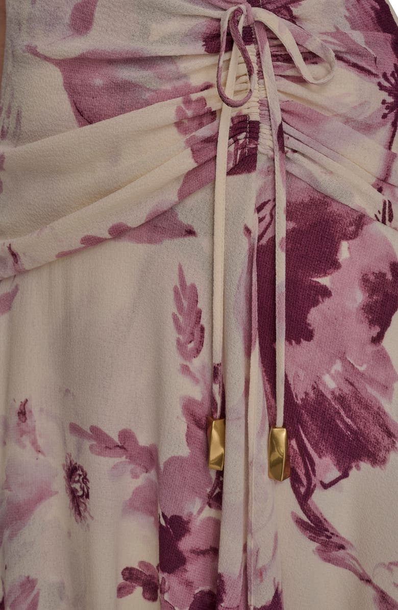 Donna Karan New York Floral Print Midi Dress, Alternate, color, Wisteria