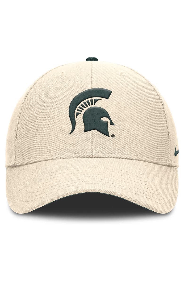 Nike Men's Nike Natural Michigan State Spartans Rise Primetime Performance Trucker Adjustable Hat, Alternate, color, Natural