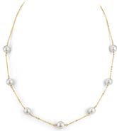 The Pearl Source Japanese Akoya Pearl Tincup Necklace