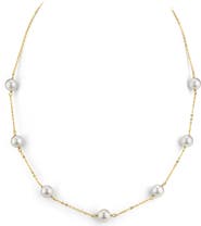 The Pearl Source Japanese Akoya Pearl Tincup Necklace