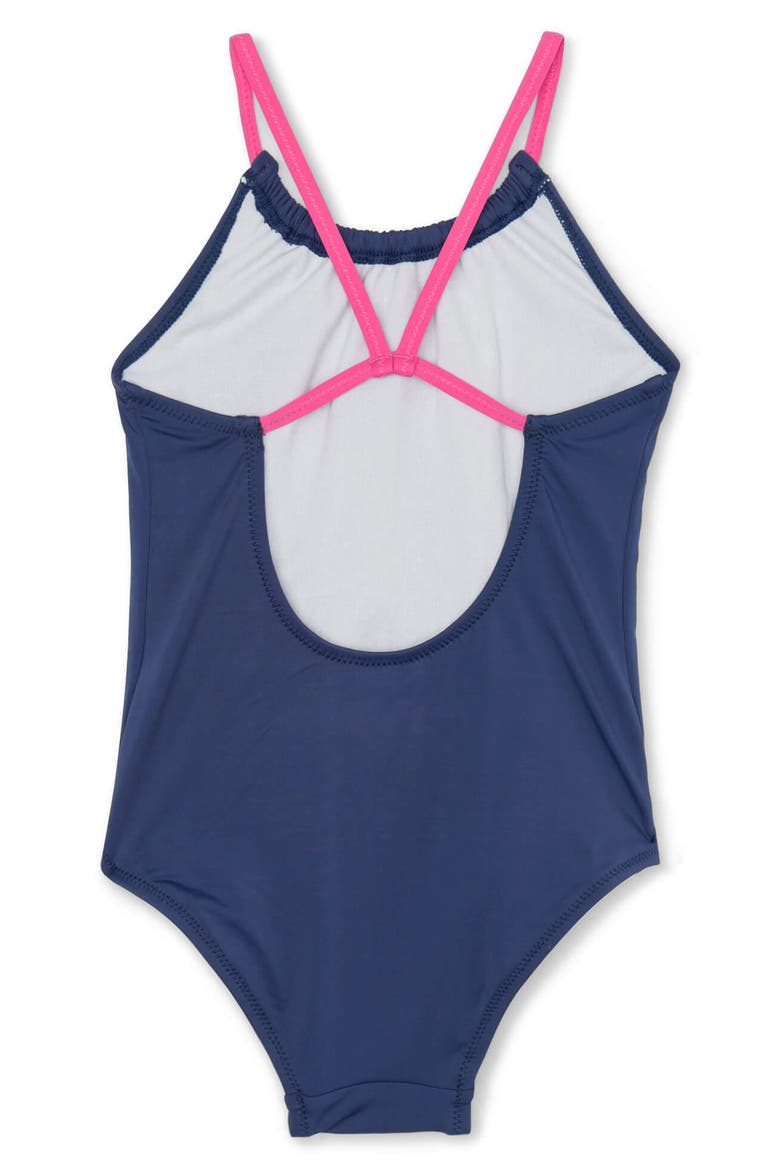 Kids' Party Pineapples One-Piece Swimsuit, Alternate, color, BLUE