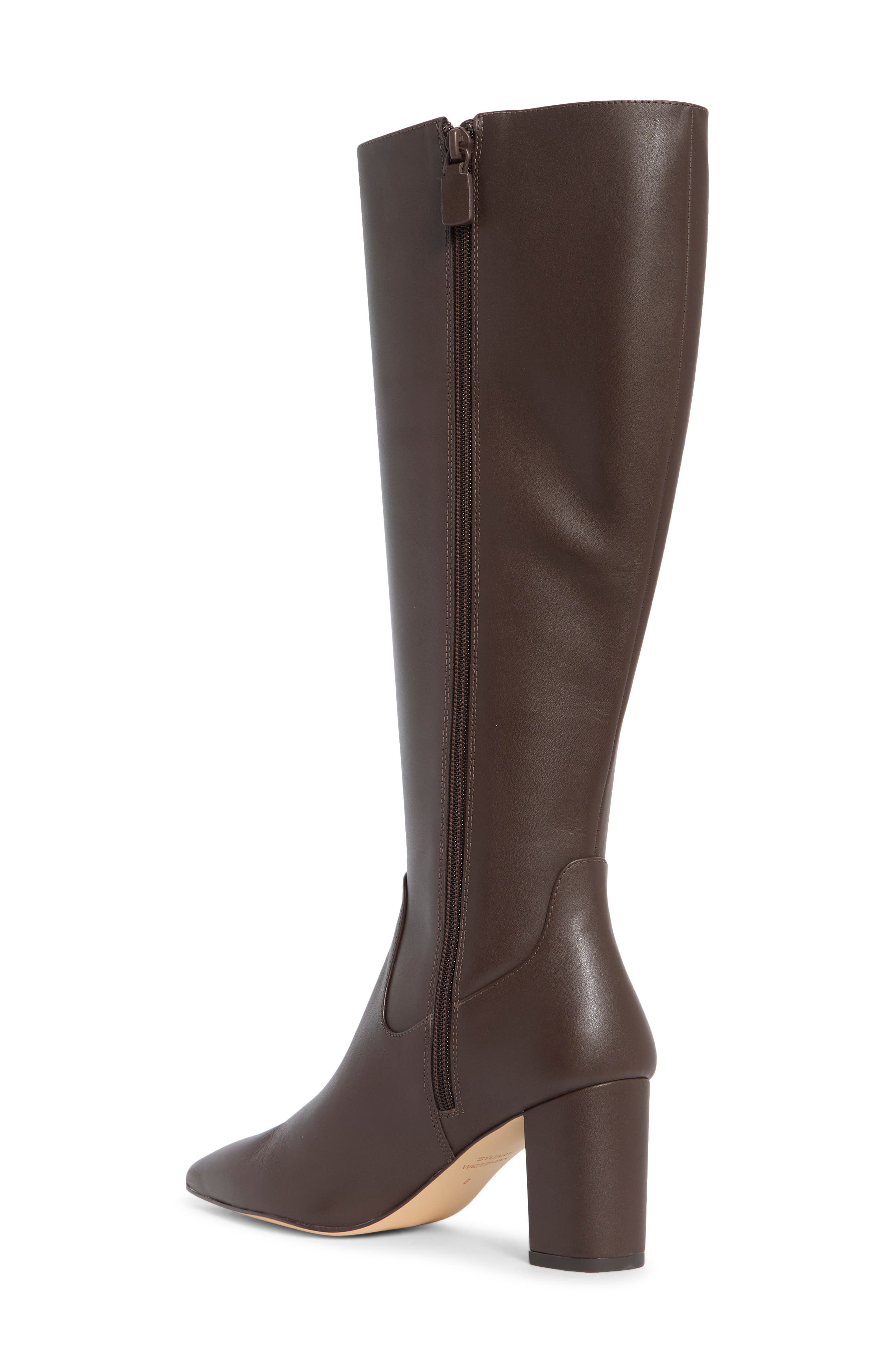 Stuart Weitzman Renegade Block Heel Boot, Alternate, color, Walnut