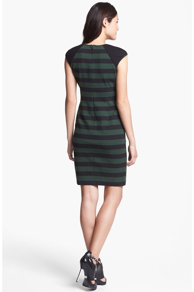Stripe Sheath Dress, Alternate, color, ENGLISH IVY