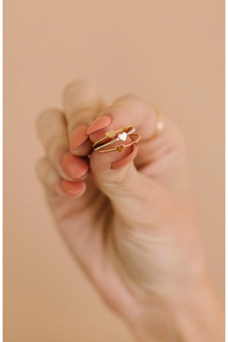 Heart Stacking Ring, Alternate, color, Gold Filled