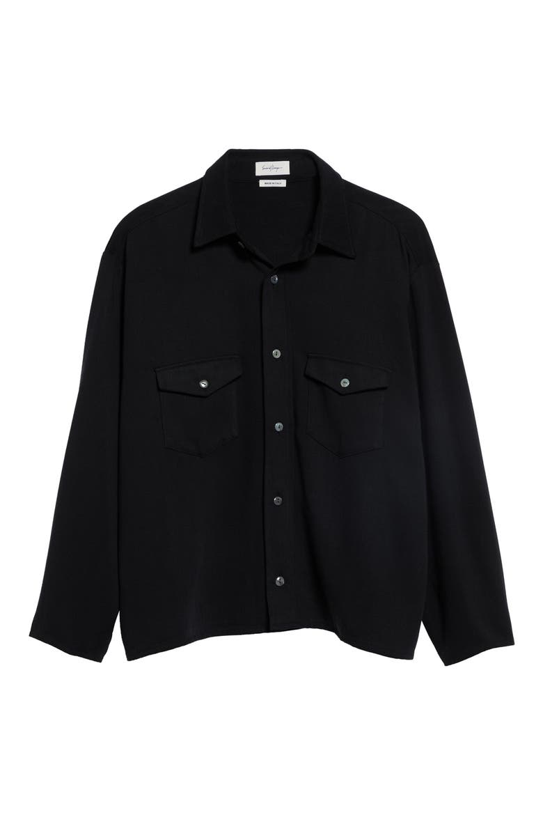 Button-Up Field Shirt, Main, color, BLACK