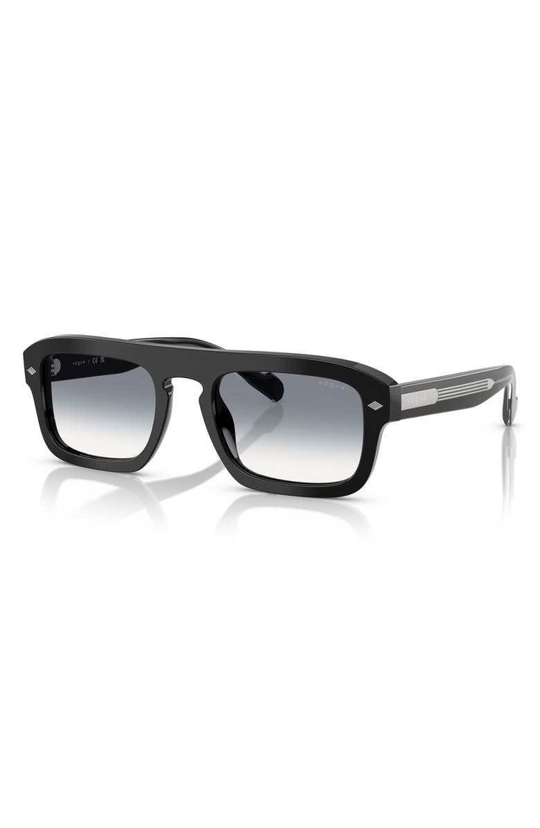 VOGUE 53mm Gradient Square Sunglasses, Alternate, color, Black