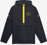 Nike Men's Nike  Dark Blue Los Angeles Rams Rivalries Collection Sideline Anorak Half-Zip Jacket
