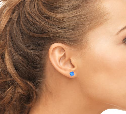 Donatello Gian Sterling Silver Opal Studs In Blue