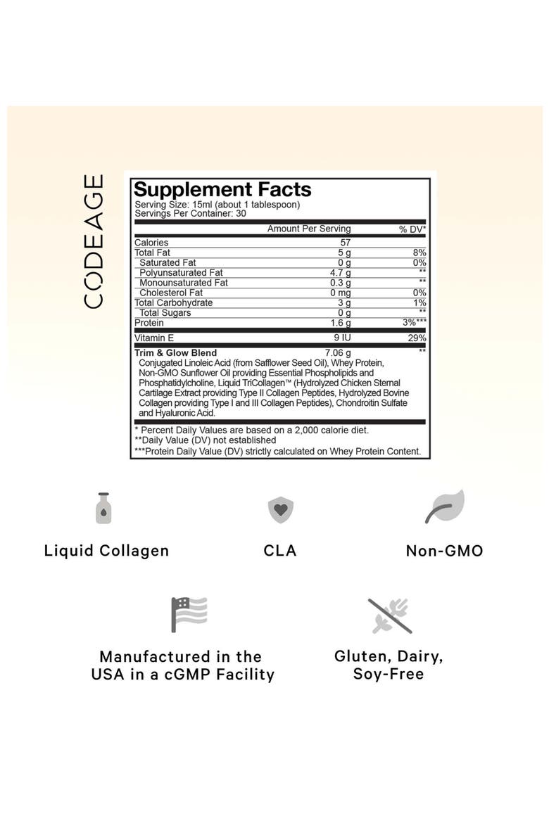 Liquid Collagen Trim & Glow Supplement Chocolate, Alternate, color, White