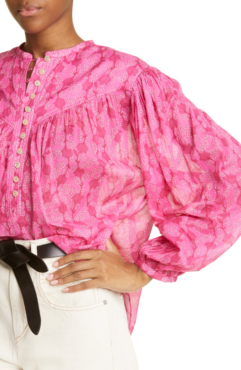 Isabel Marant Étoile Salika Floral Long Sleeve Blouse, Alternate, color,