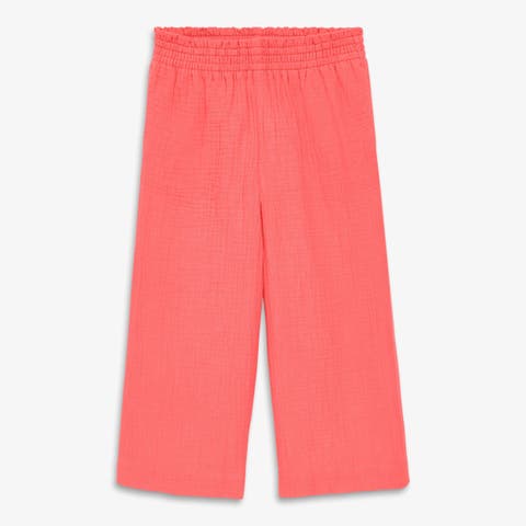 Kids Cotton Gauze Cropped Easy Pant (Toddler, Little Kid, Big Kid)