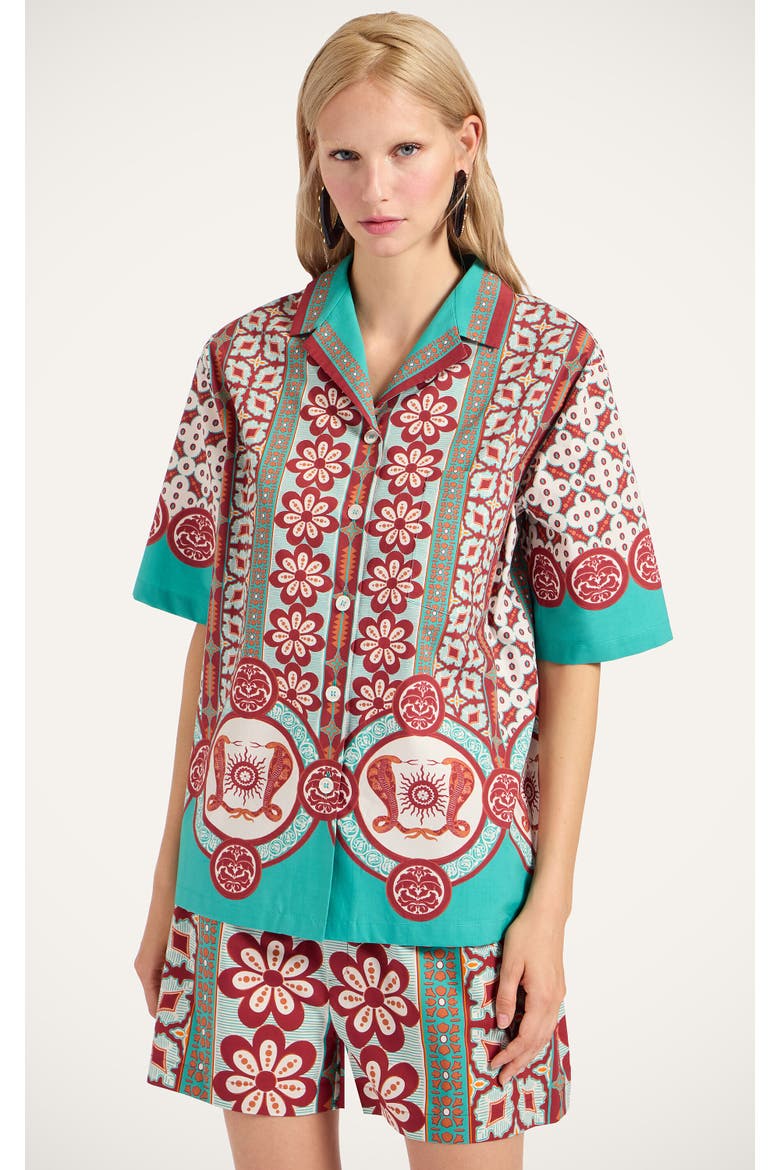 Bowling Shirt Placée, Alternate, color, Pagoda Placée Rust