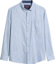 Johnston & Murphy Collin Jacquard Cotton Button-Up Shirt