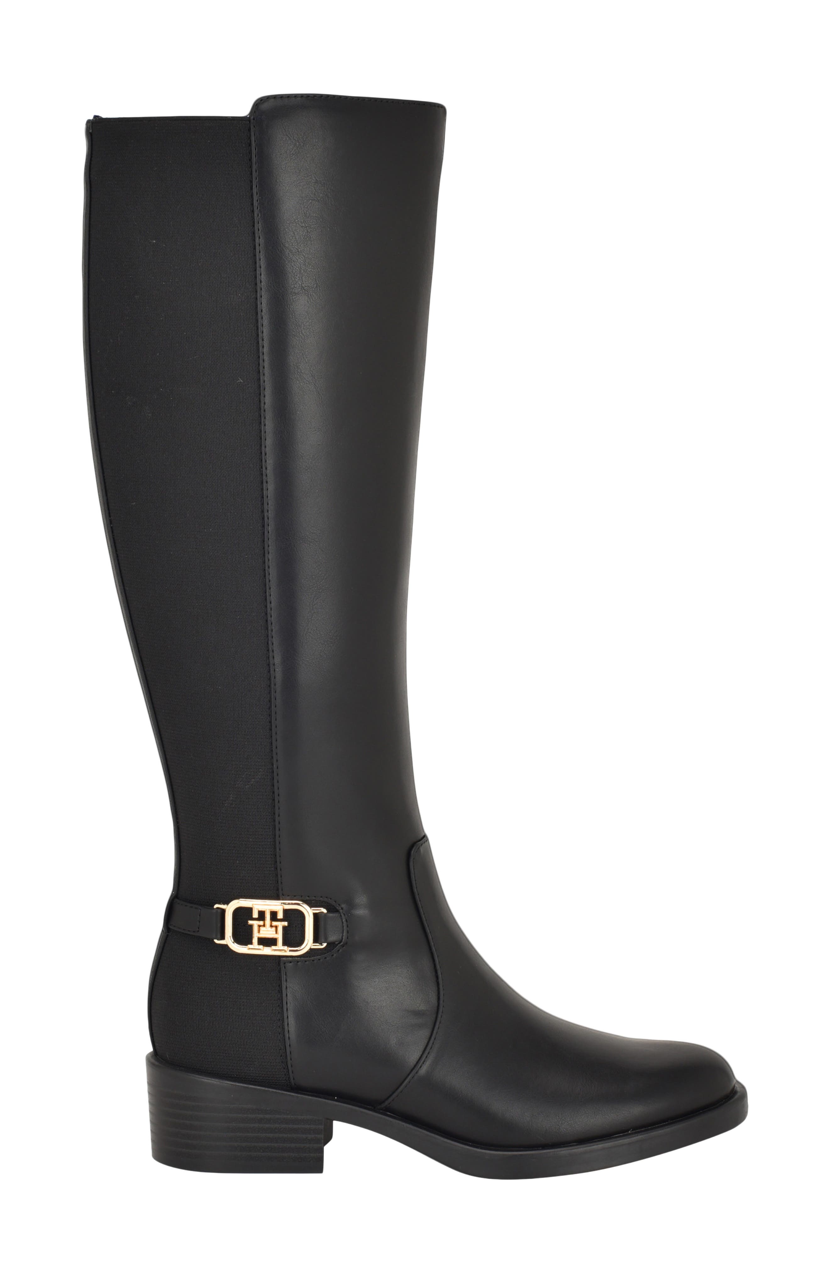 Tommy Hilfiger Imaliz Riding Boot, Alternate, color, Black