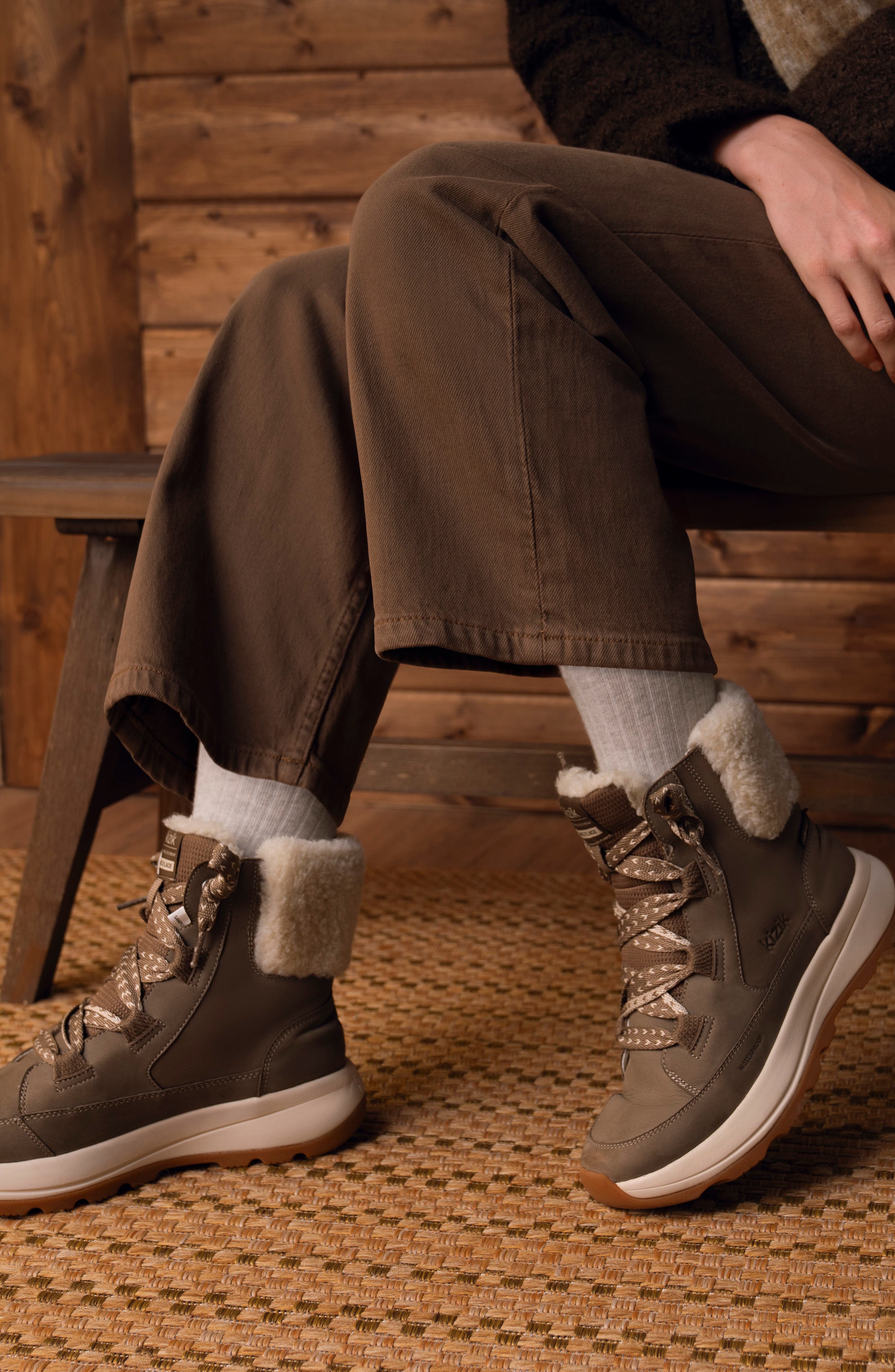Juno 2 Waterproof Lace Boot, Alternate, color, SHITAKE/ FOG