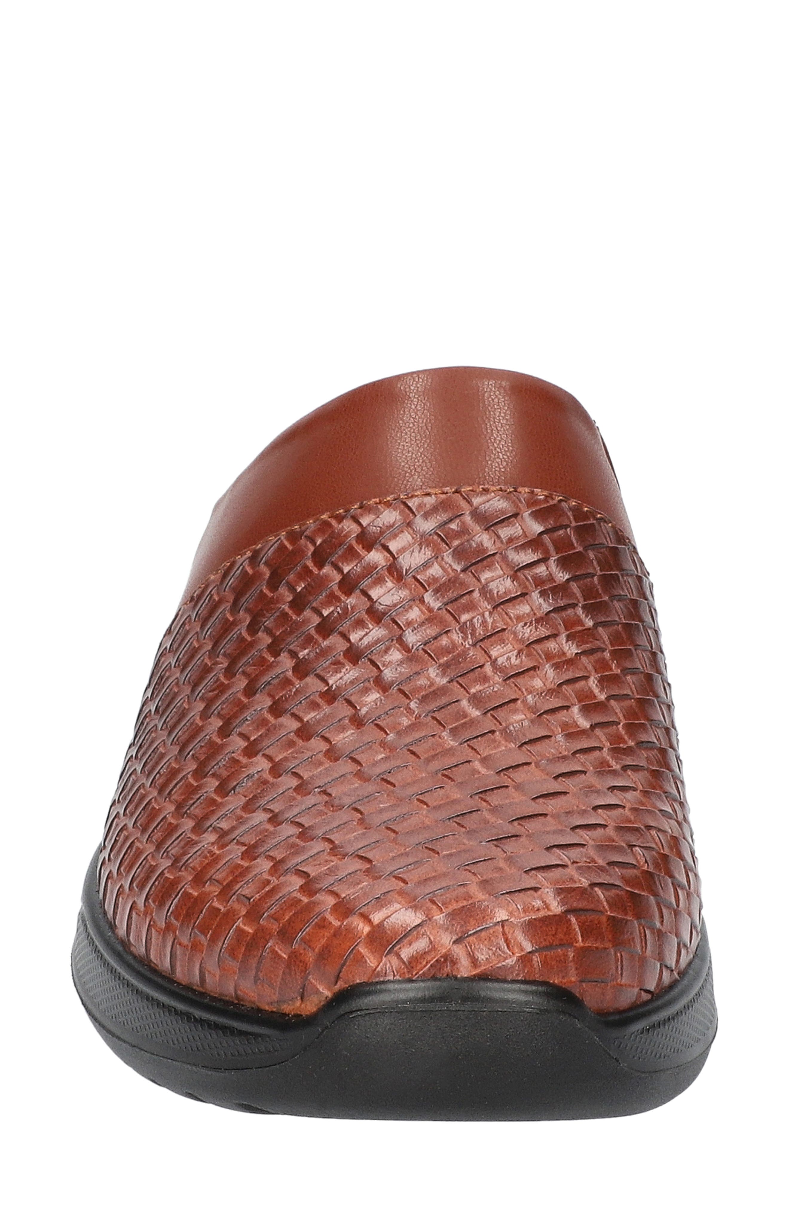 Janalee Mule, Alternate, color, TAN WOVEN EMBOSSED