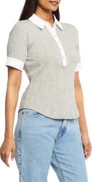 Cinq à Sept Jaden Rib Polo Top