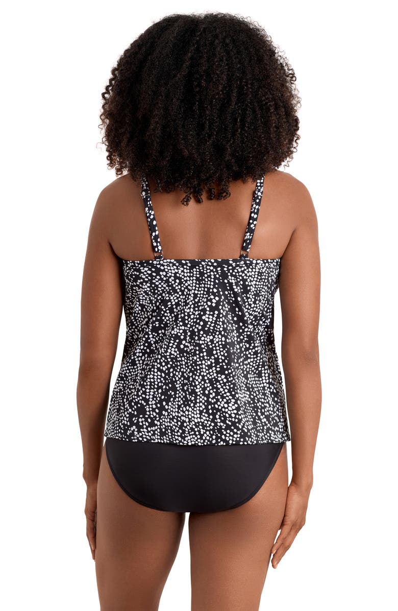 ShapeSolver High Neck Tankini Plus Size Swimsuit Top, Alternate, color, Pebble Beach