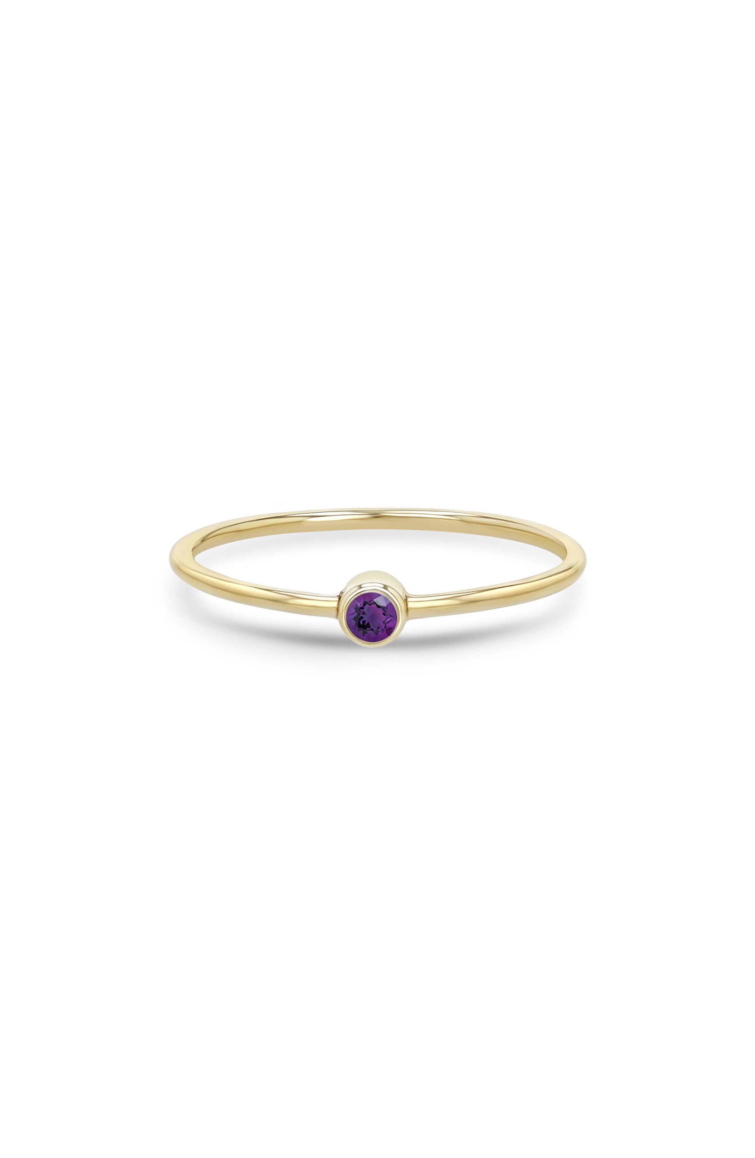 Zoë Chicco Opal Stacking Ring In Gold