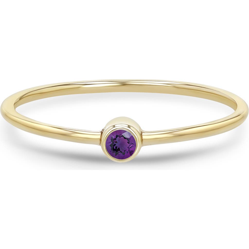 Zoë Chicco Opal Stacking Ring In Gold