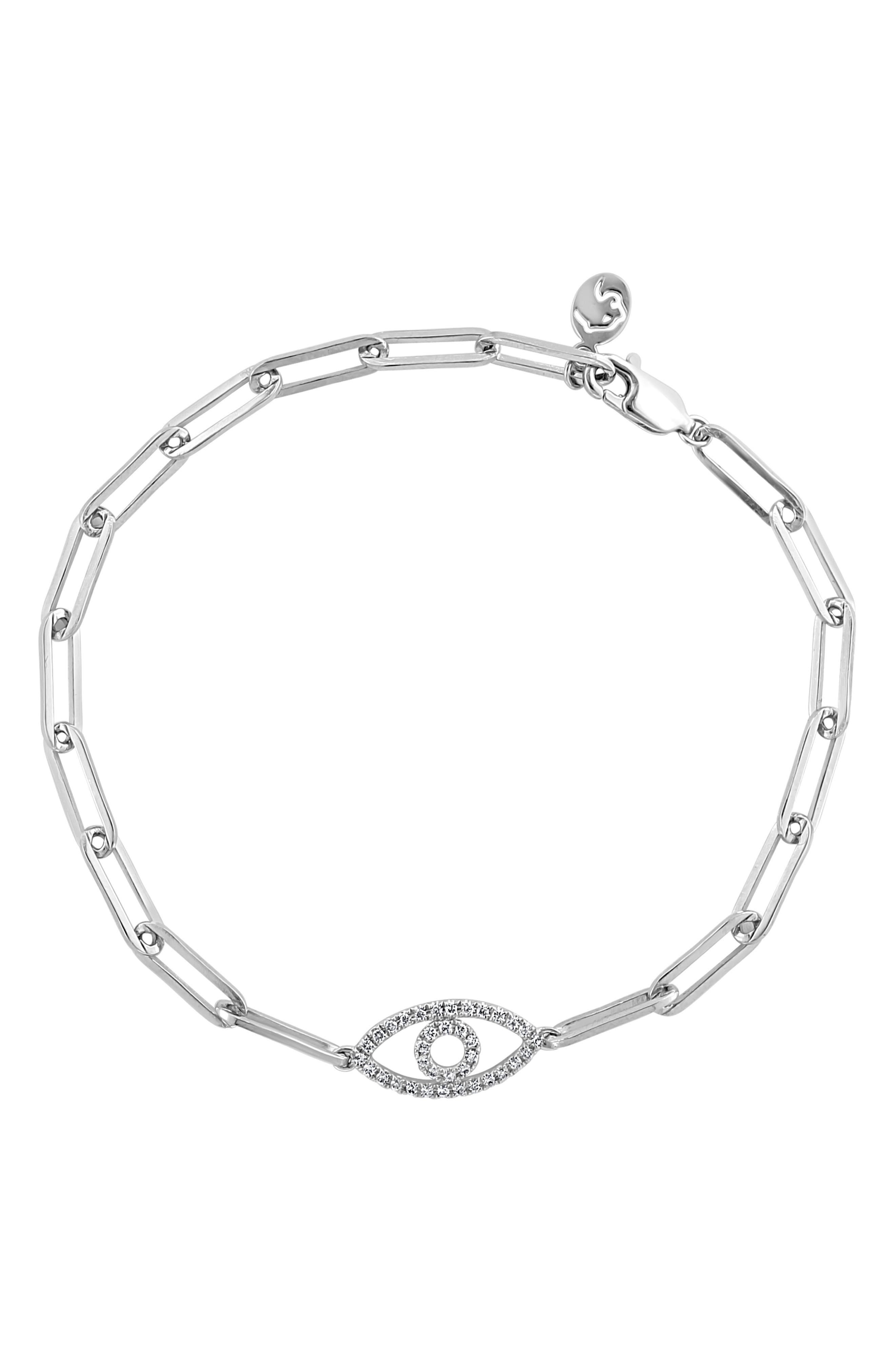 EFFY Diamond Evil Eye Chain Bracelet