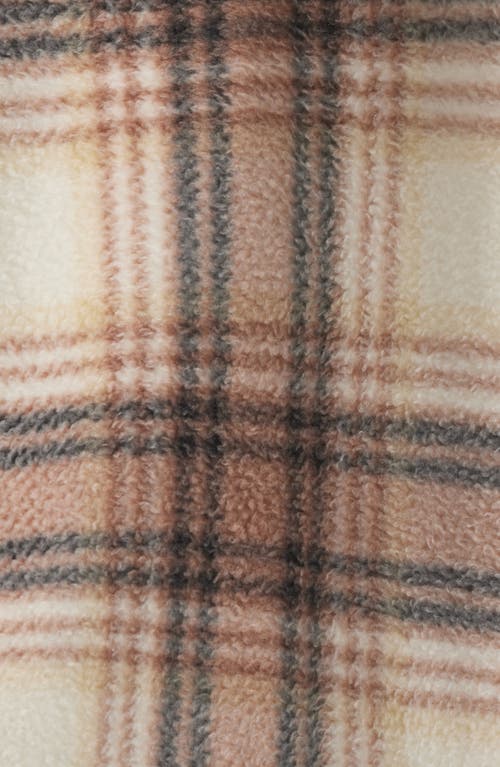 Thread & Supply Plaid Polar Fleece Shacket In Neutral