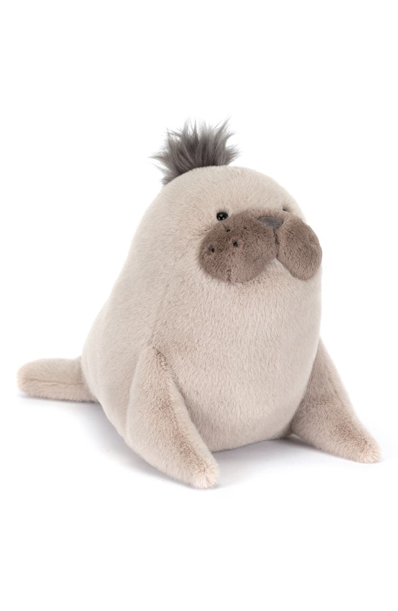 Jellycat Roarwell Sea Lion Large Plushie, Main, color, Grey