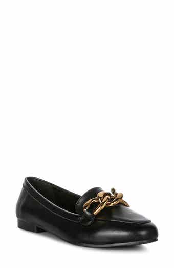 LONDON RAG Chain Detail Faux Leather Loafer