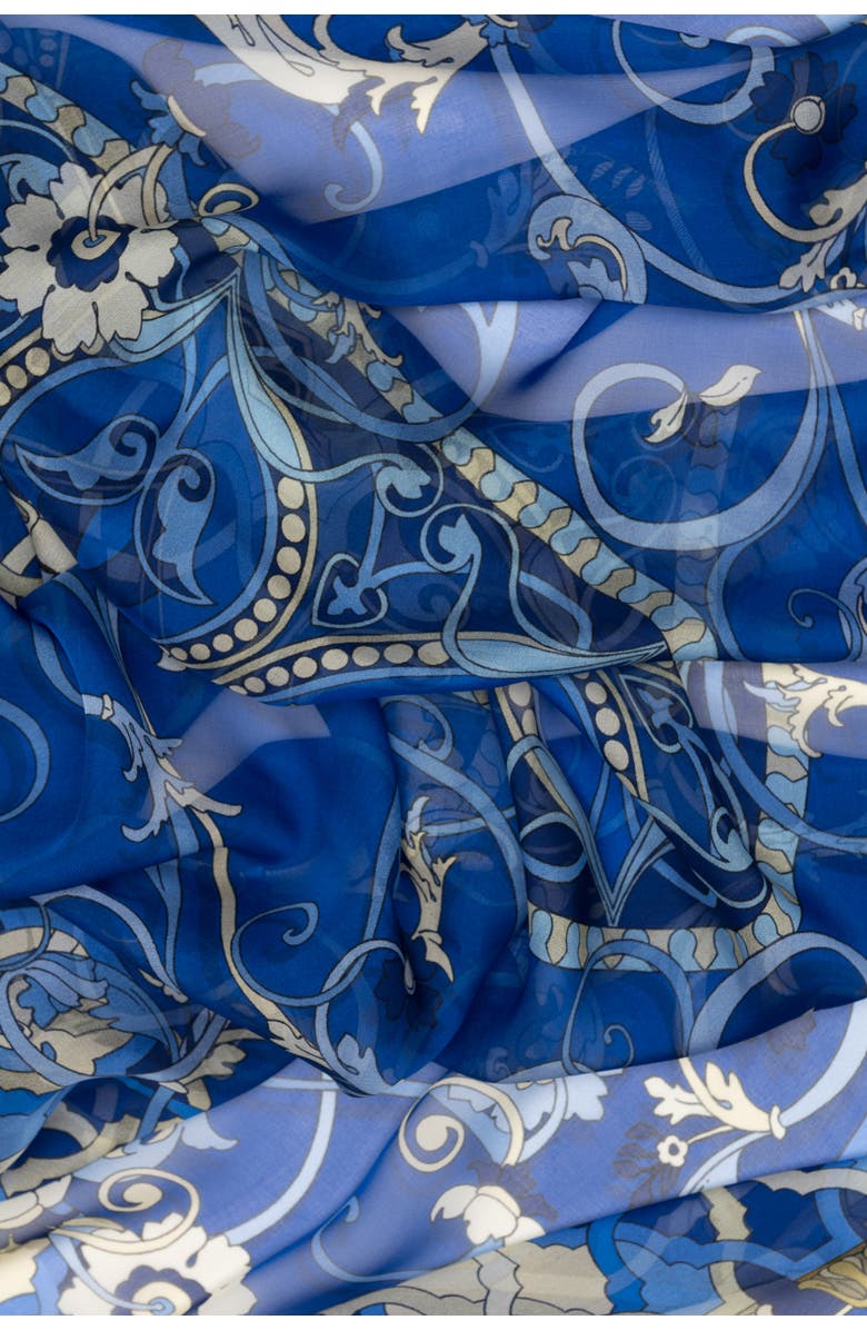 Elizabetta Natalia - Silk Scarf Shawl for Women, Alternate, color, Royal Blue