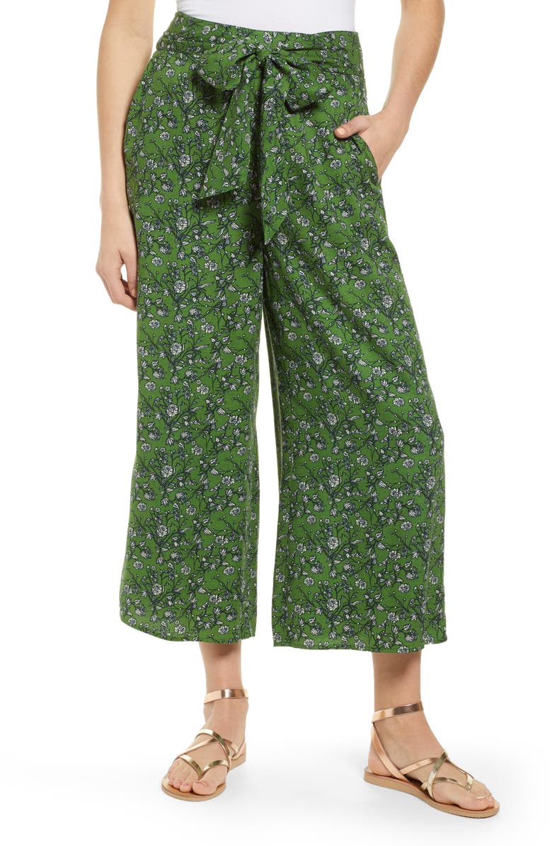 Hinge Print Wide Leg Crop Pants, Main, color,