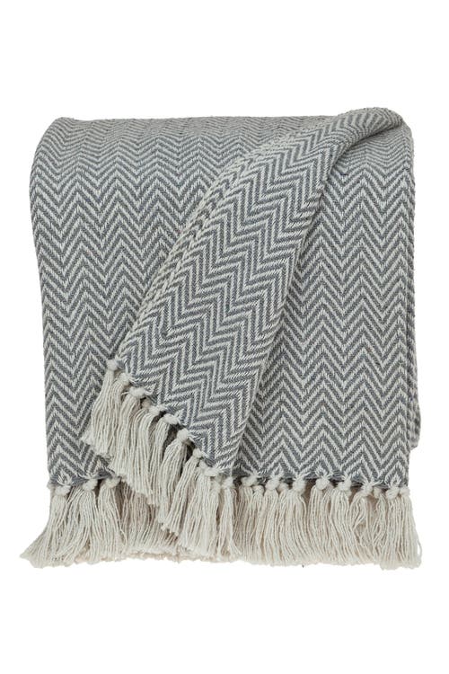 Parkland Collection Isla Transitional Grey 52" X 67" Woven Handloom Throw Blanket In Gray