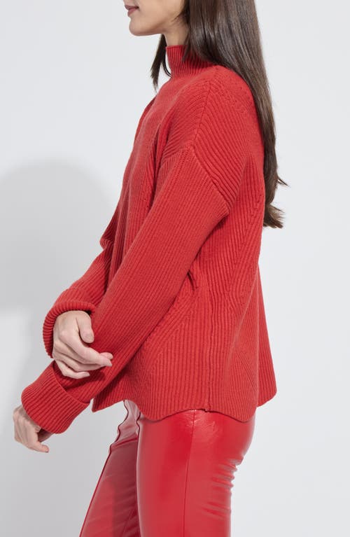 Lyssé Lysse Hyacinth Rib Sweather In Red