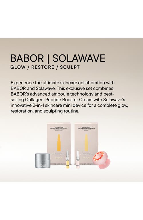Babor X Solawave Skin Care & 2-in-1 Device Set (nordstrom Exclusive) $354 Value In Transparent