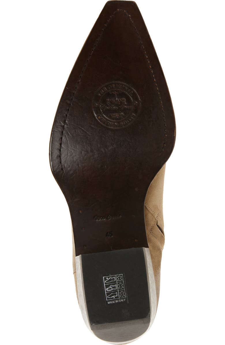 Golden Goose Debbie Pointed Toe Western Boot, Alternate, color, Sand