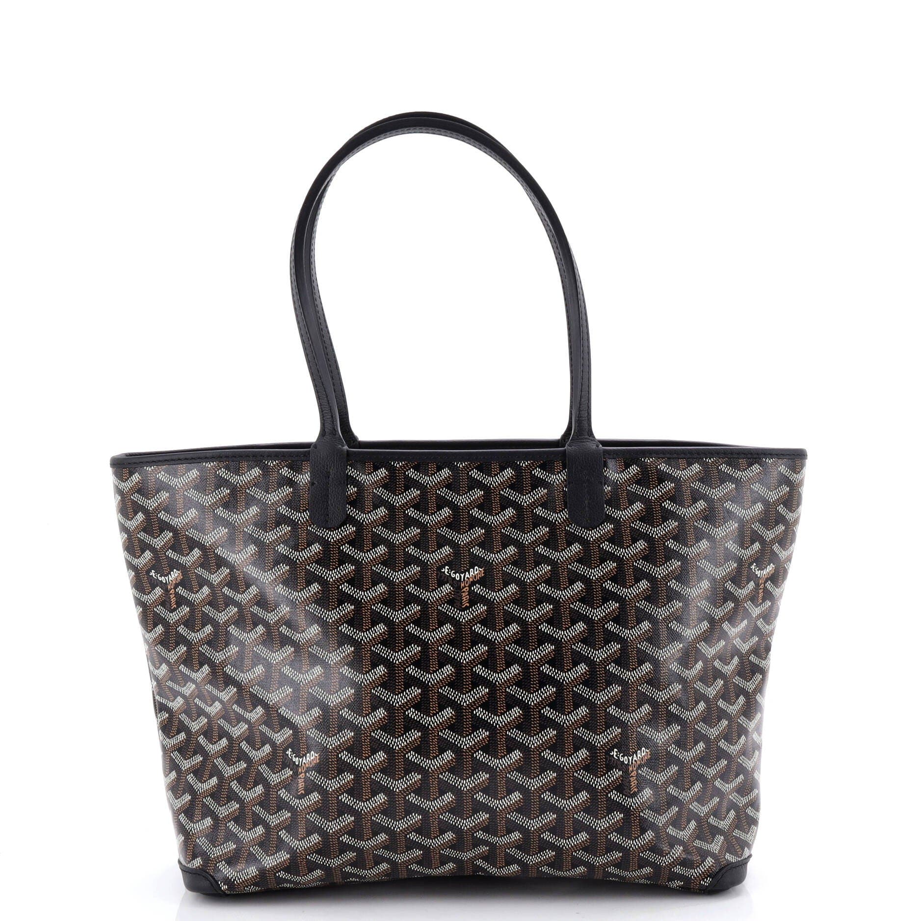 Pre-Owned Goyard Artois Tote Coated Canvas PM, Main, color, Black