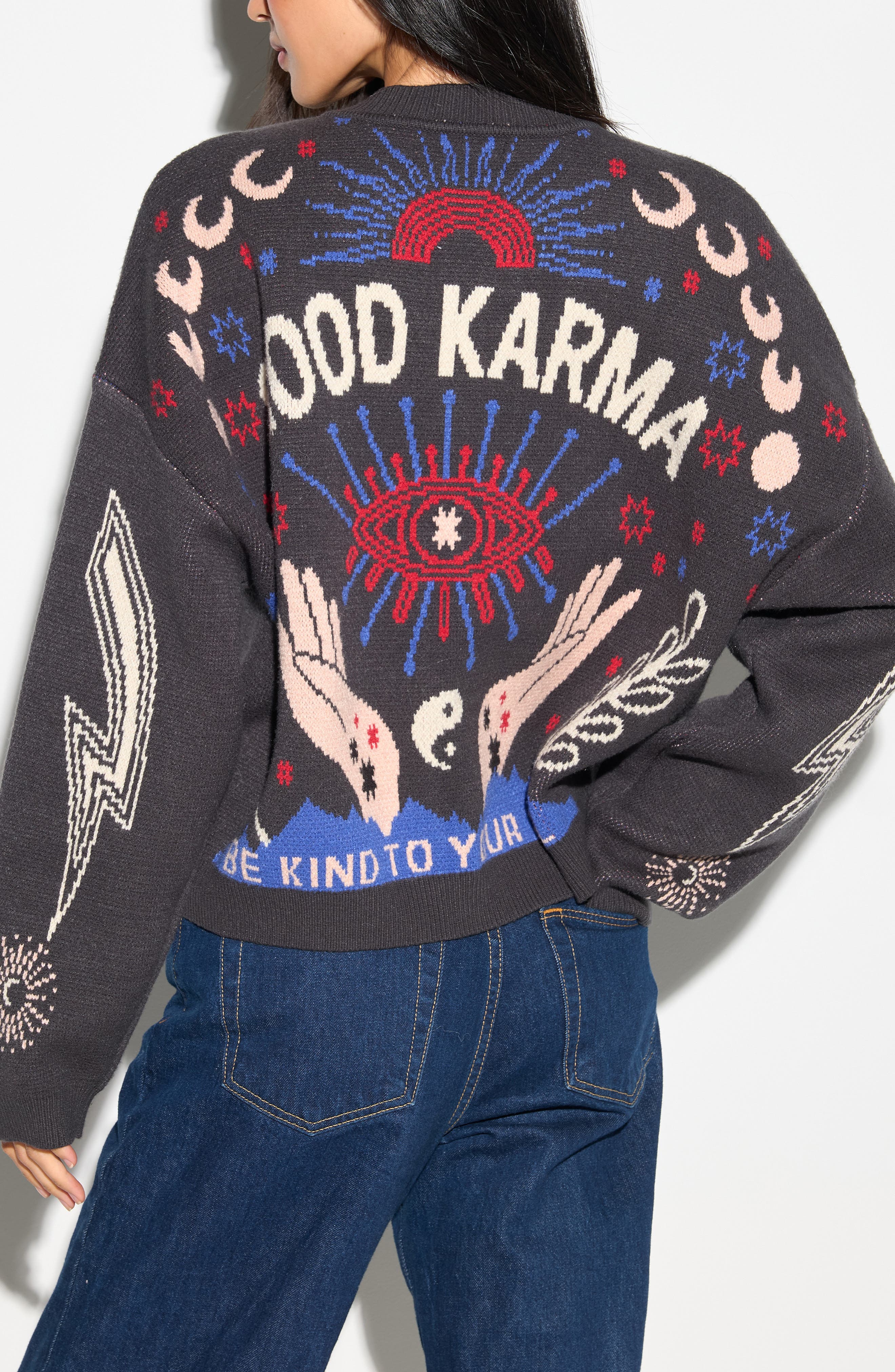 Spiritual Gangster Delaney Good Karma Crop Cardigan (Women) | Nordstromrack