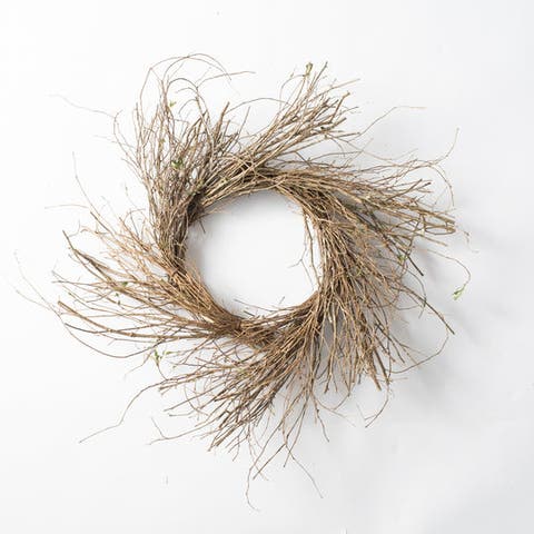 Wispy Twig Round Fall Mini Wreath or Candle Ring Centerpiece