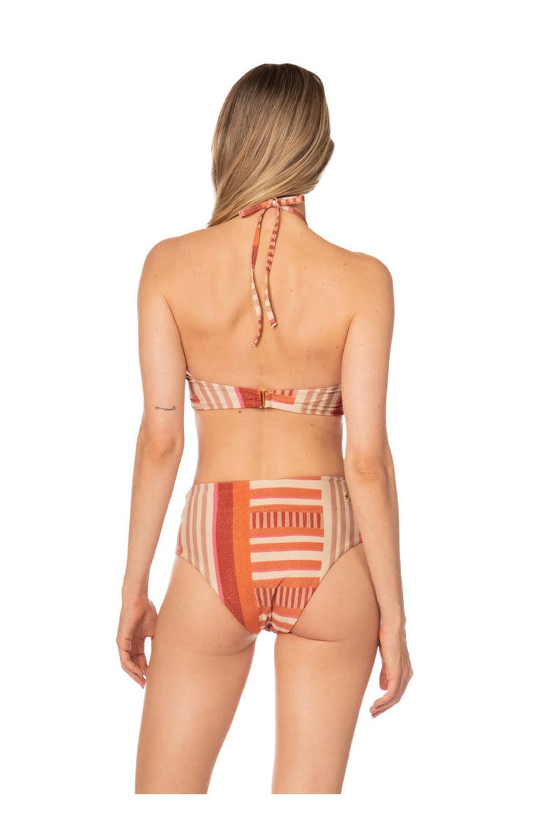KIBYS Sunset Bazaar Stripes Print Rocky Trikini One Piece, Alternate, color, Sunset Stripes