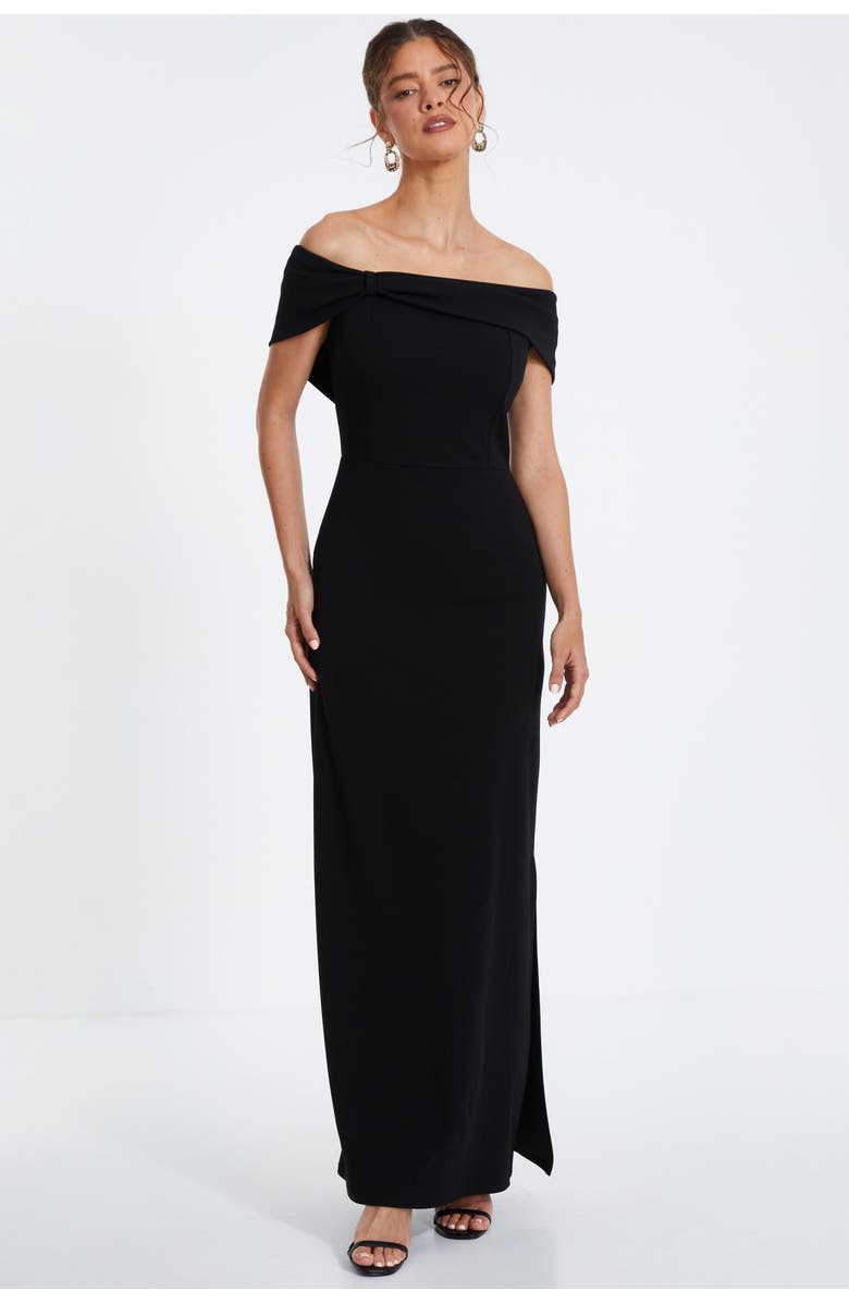 QUIZ Bardot Maxi Dress, Main, color, 